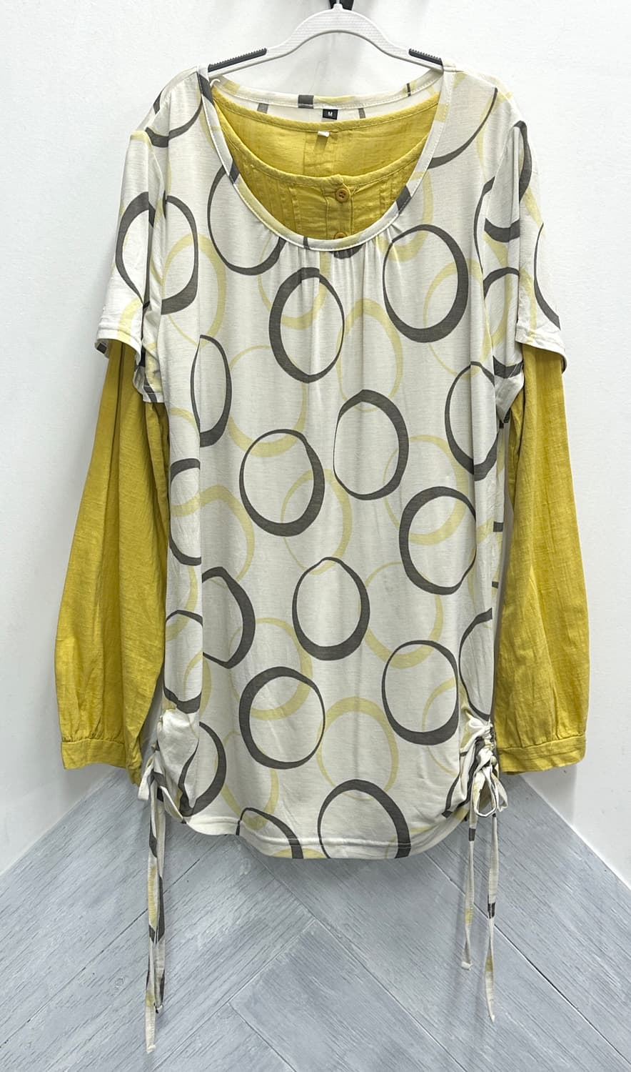 💛하구미의 에스닉 코디세트💛 레이어드 셔츠 반팔 7부 데님 팬츠 상품이미지3