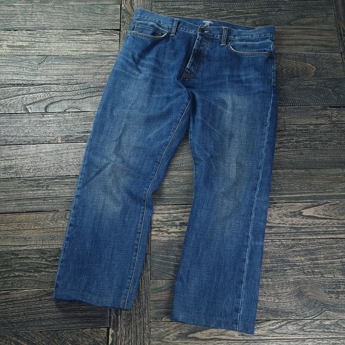 [칼하트] 로고 패치 테이퍼드 데님 팬츠 청바지 M18080 상품이미지1