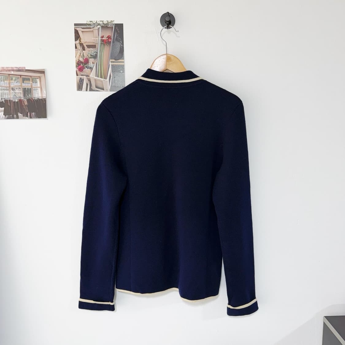 [M] 로렌 랄프로렌 파이핑 가디건 네이비 상품이미지2