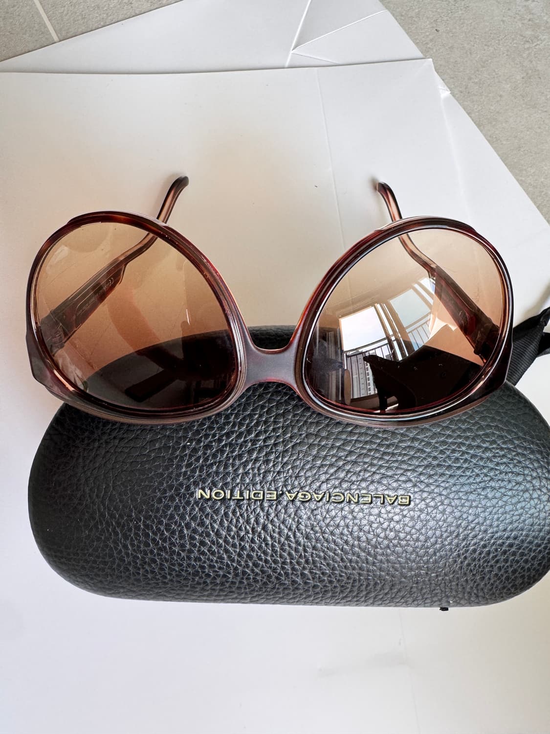 BALENCIAGA 에디션 선글라스 브라운 상품이미지2