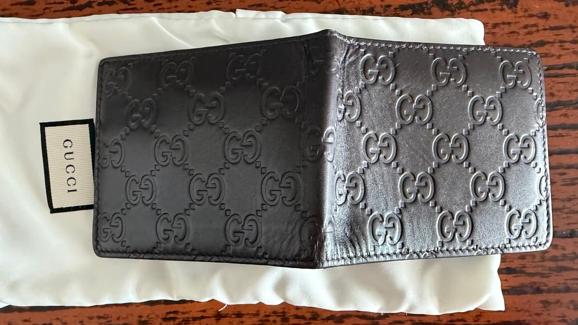 구찌 GUCCI GG 시마 반지갑 브라운 가죽 로고 엠보 지갑 풀박스 상품이미지8