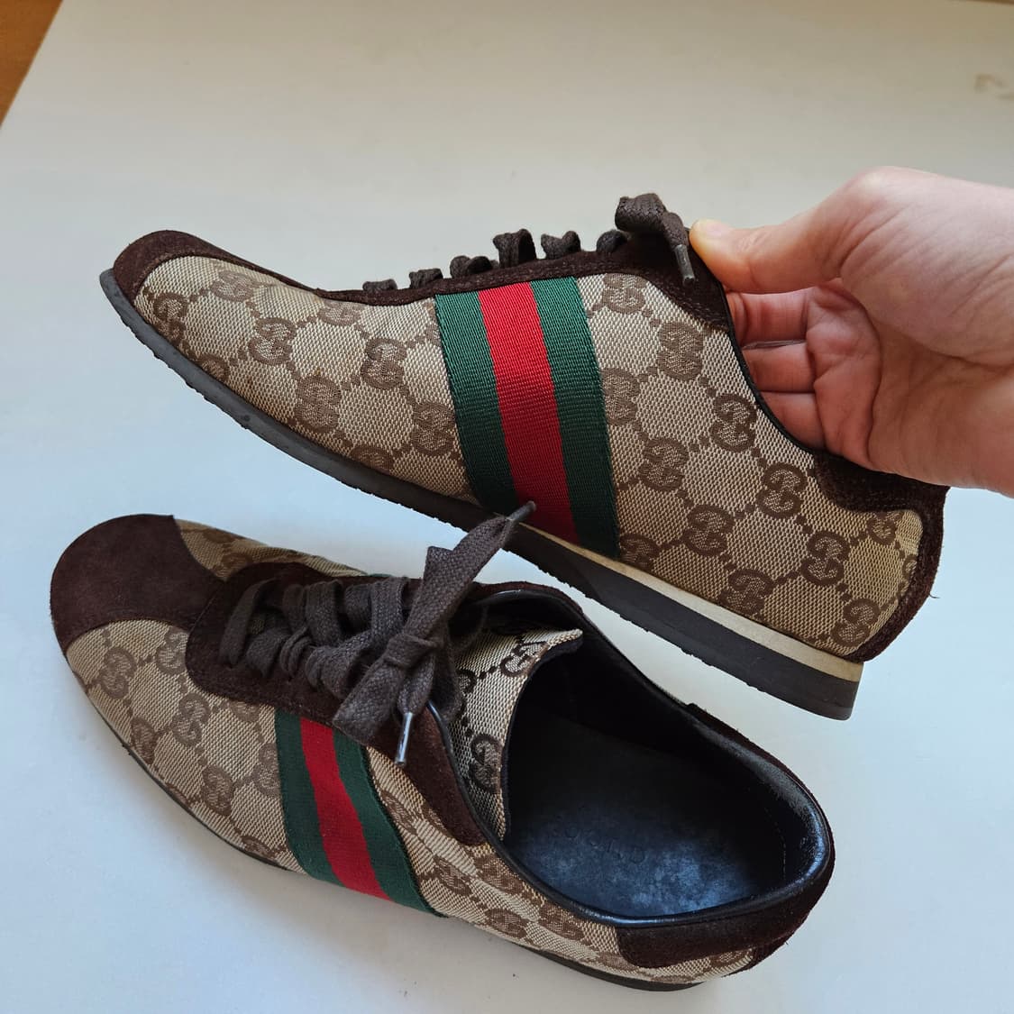 구찌 자가드 스웨이드 스니커즈 37(240) 상품이미지8