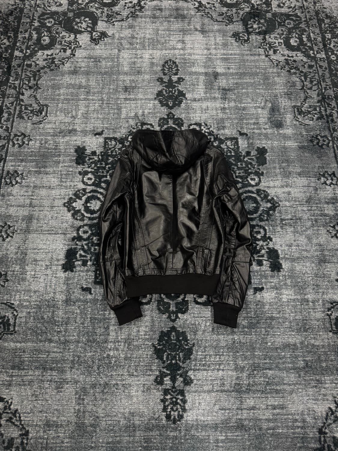 90s Mf clothing cow skin hood jacket 상품이미지6