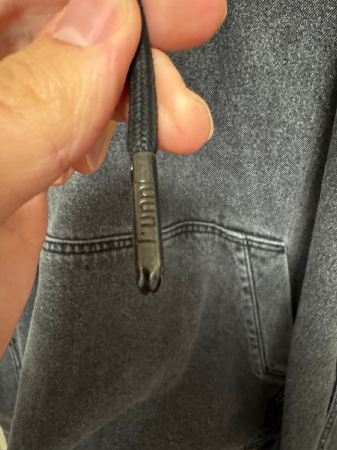 준지 데님후드 흑청 상품이미지4