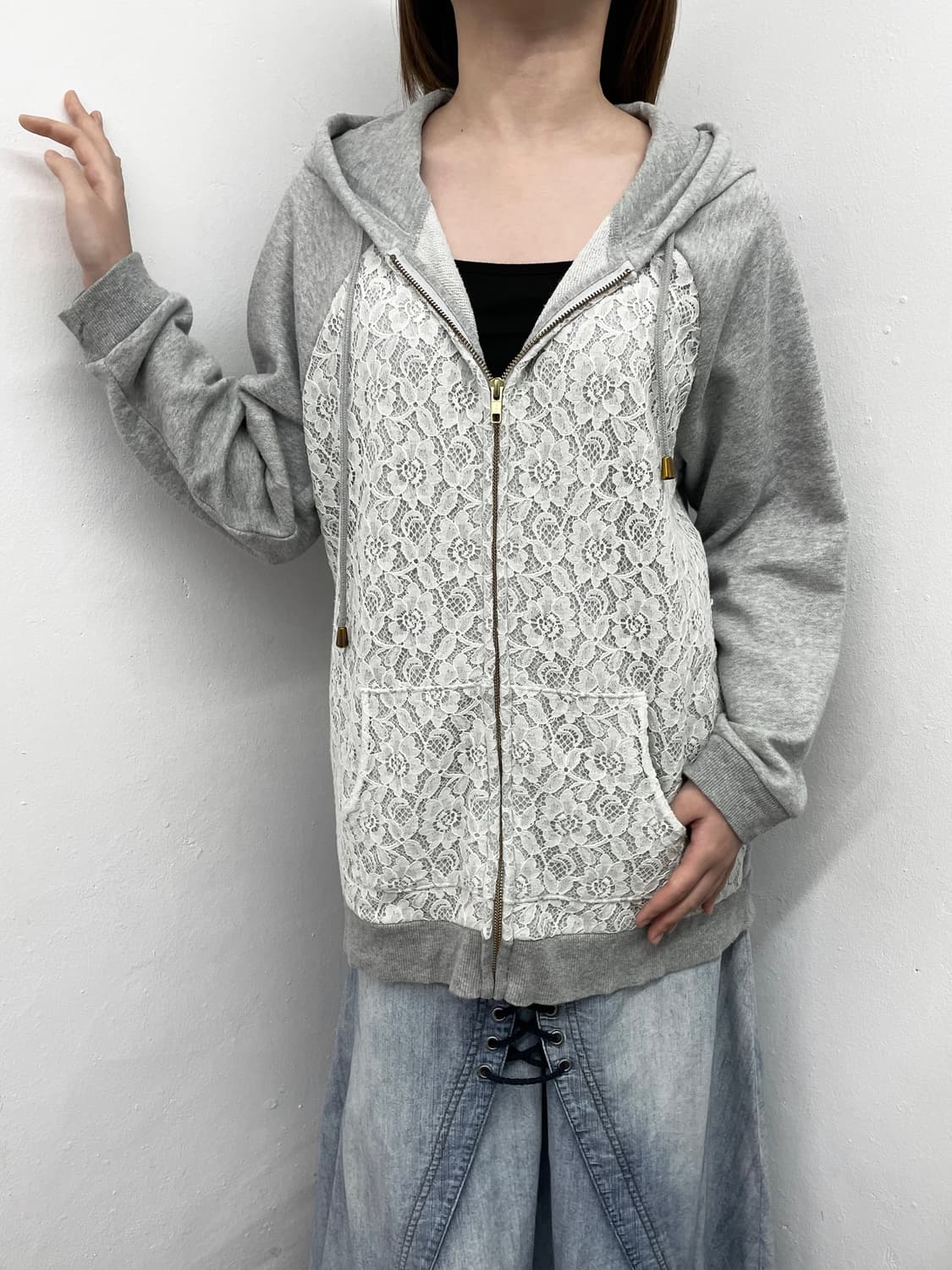 코지 레이스 후드집업 상품이미지2