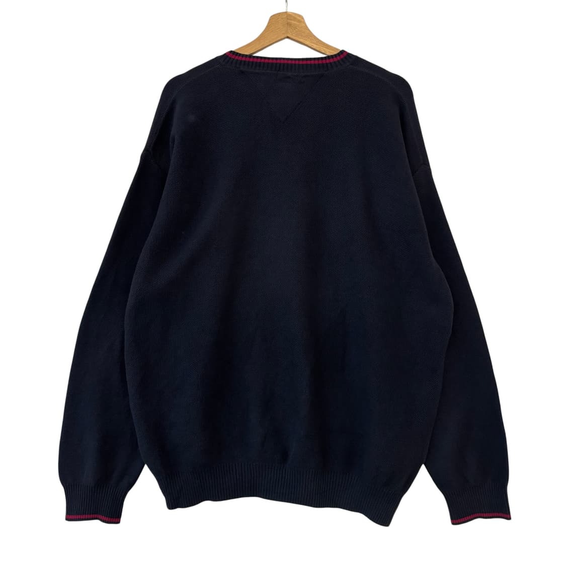 타미힐피거 90s 월계수 로고 브이넥 니트 네이비 상품이미지5
