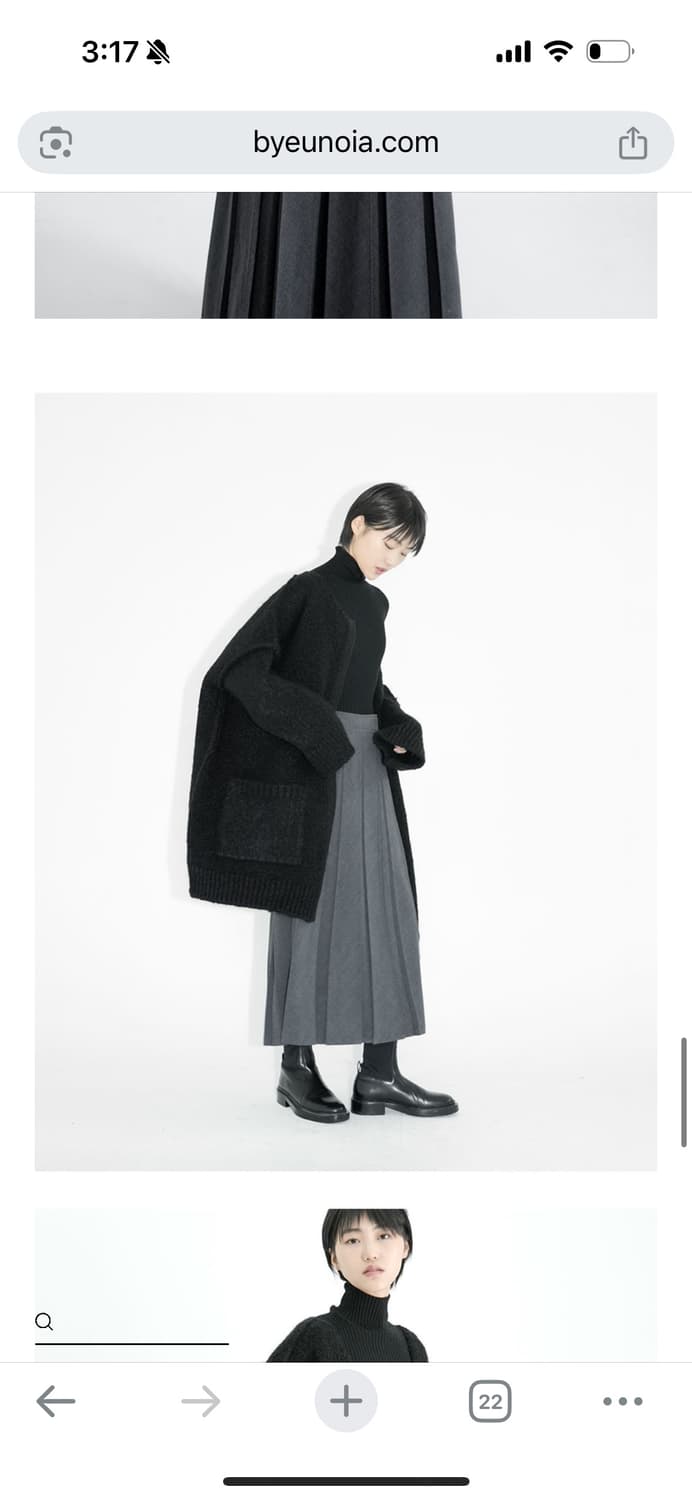 유노이아 스탠다드 스커트 그레이 상품이미지5