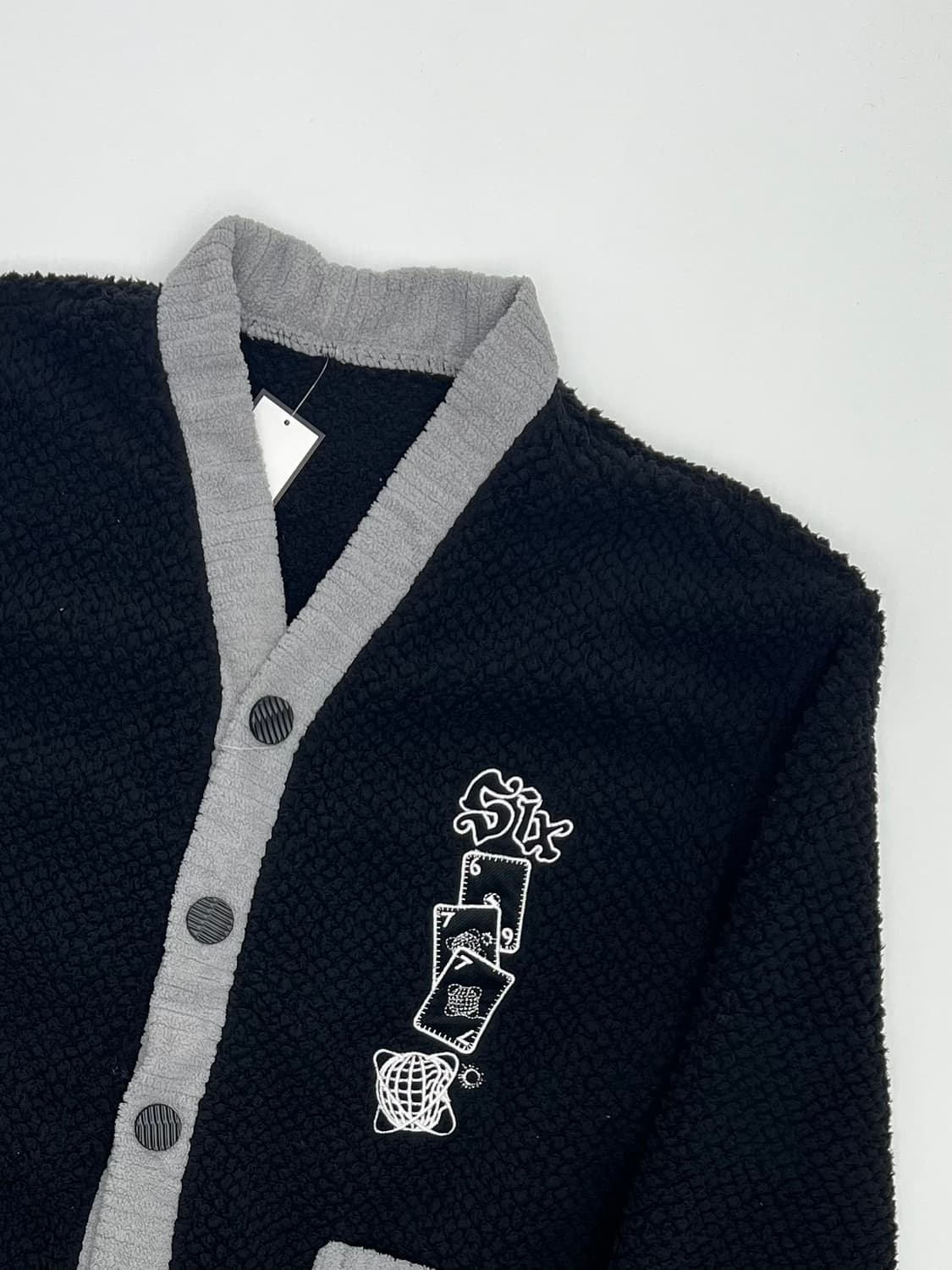 빈티지 자수 패턴 플리스 가디건 상품이미지2