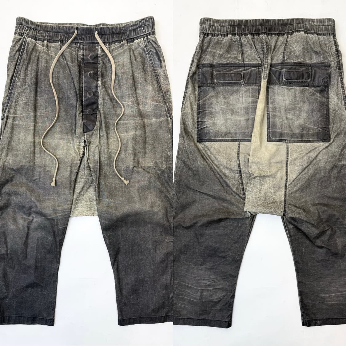 릭오웬스 17SS 다크쉐도우 로우 크러치 크롭 배기 팬츠  상품이미지8