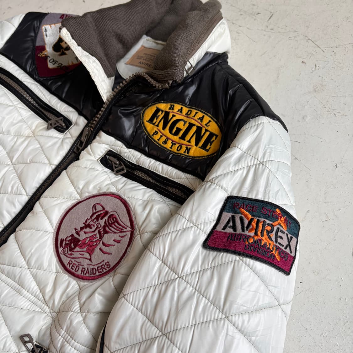 아비렉스 빈티지 퀄티드 모터사이클 자켓 M 상품이미지4