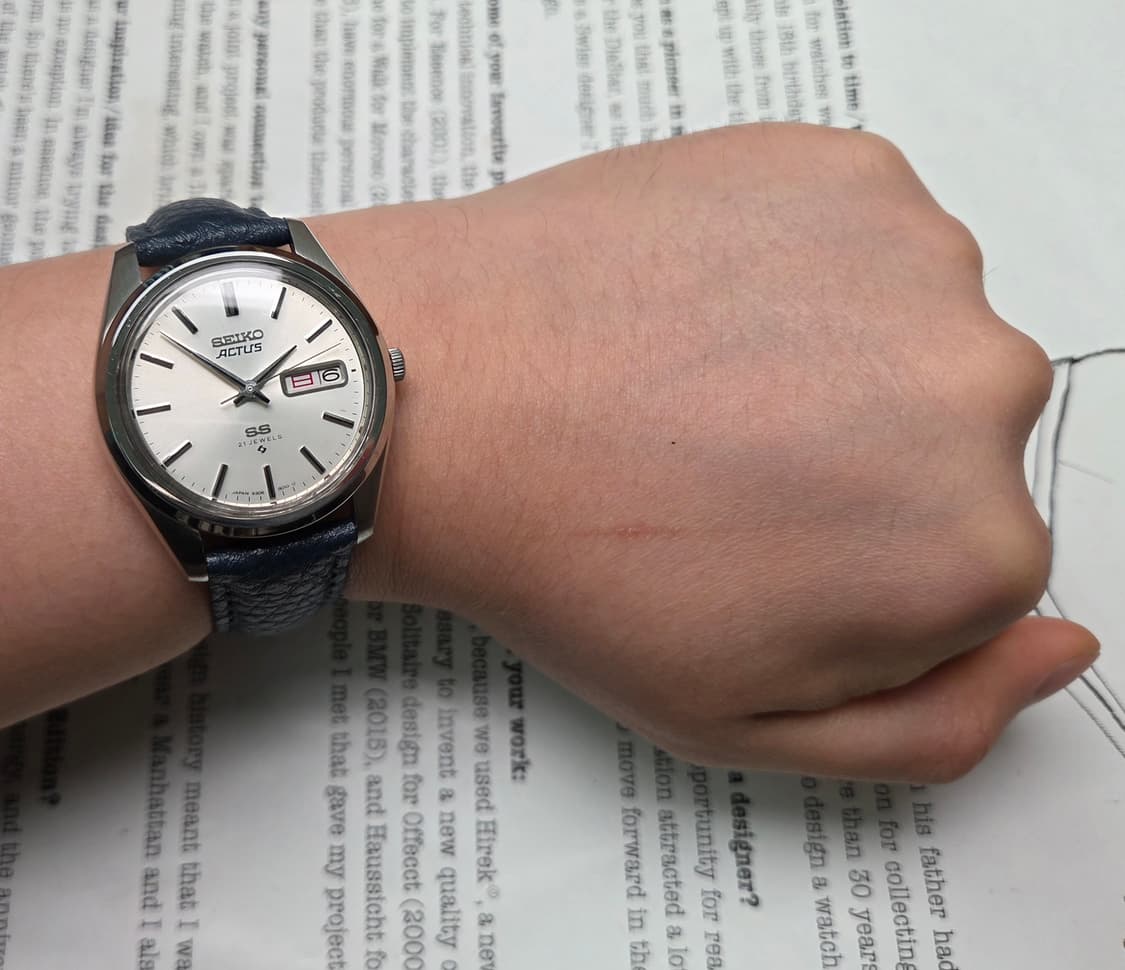 레어] 빈티지 세이코 SS 칼침핸즈 순정 실버판 한자 데이데이트 오토매틱 상품이미지7