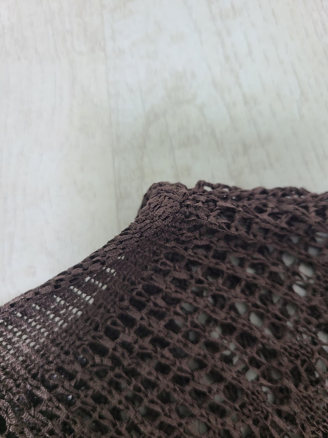 도쿄빈티지 새상품 그물 레이어드 티 갈색 상품이미지7