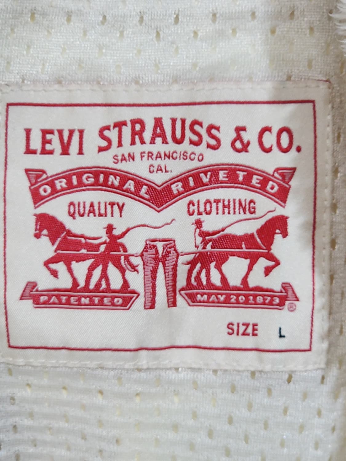 (XL) 리바이스 플리스 점퍼 아이보리 뽀글이 후리스 자켓  상품이미지3