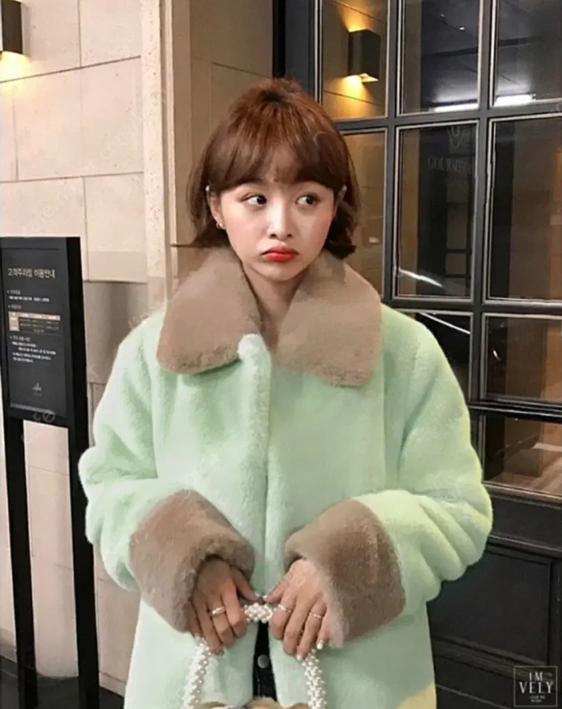 임블리 애플민트 에코퍼 롱코트 상품이미지7