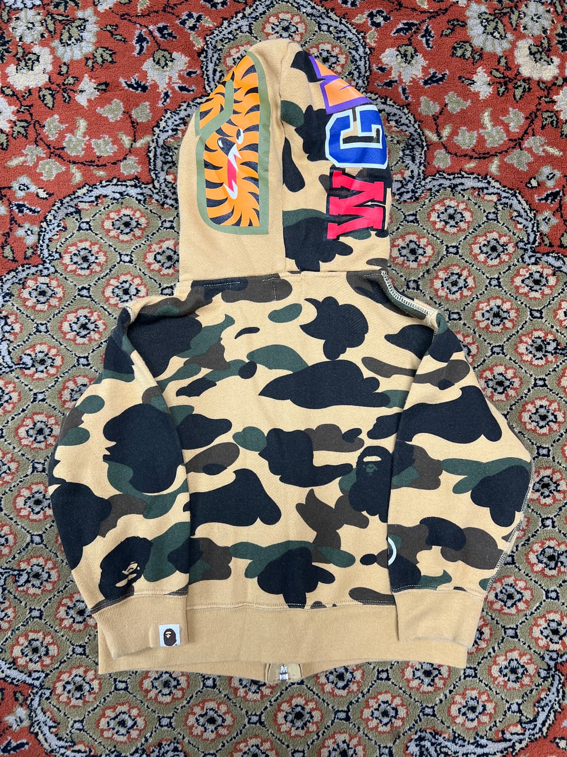 BAPE KIDS 샤크 카모 후드 집업 베이지 110 상품이미지2