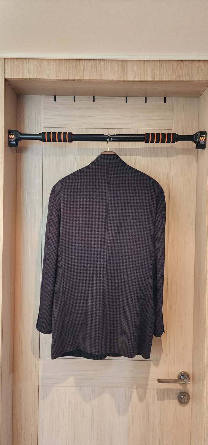 브라운 하운드투스 체크 3버튼 울자켓 XL 상품이미지2