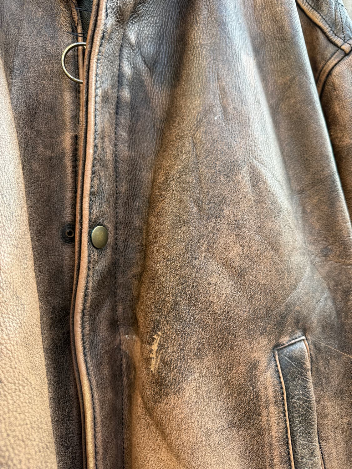 80s 바나나 리퍼블릭 레더 봄버자켓 46(2XL) 상품이미지8