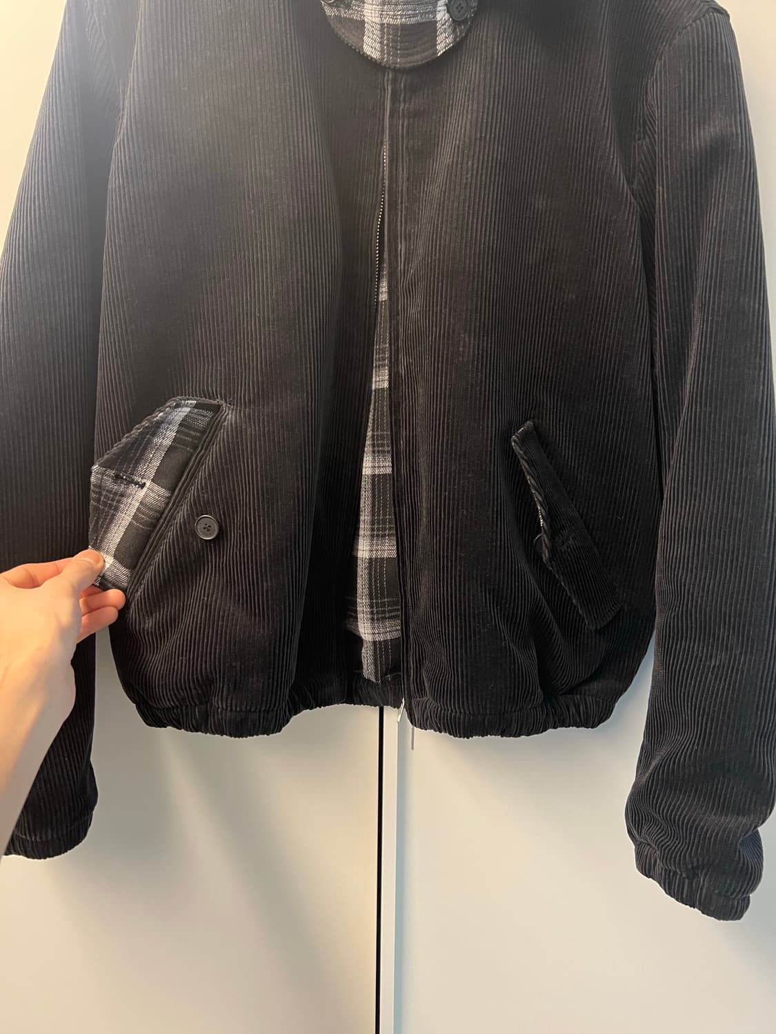 STU 스트랩 코듀로이 자켓 블랙 L 새상품 상품이미지6