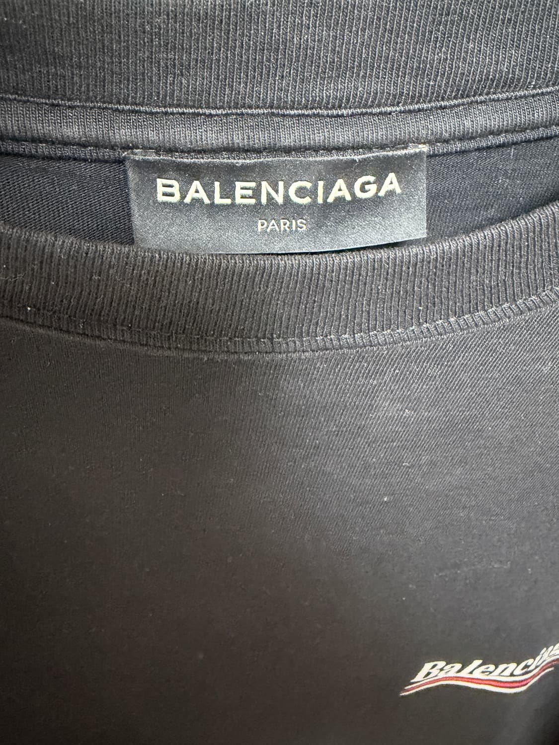 발렌시아가 웨이브로고 반팔 블랙L 상품이미지7