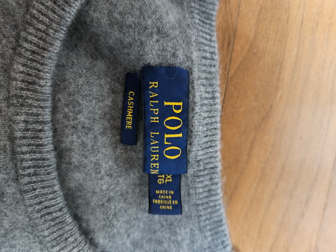 폴로 캐시미어 그레이 니트 XL 상품이미지2