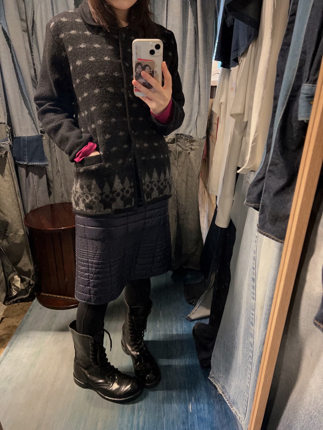 44-66 ) JPN Cloud Pattern Wool Jacket 상품이미지3