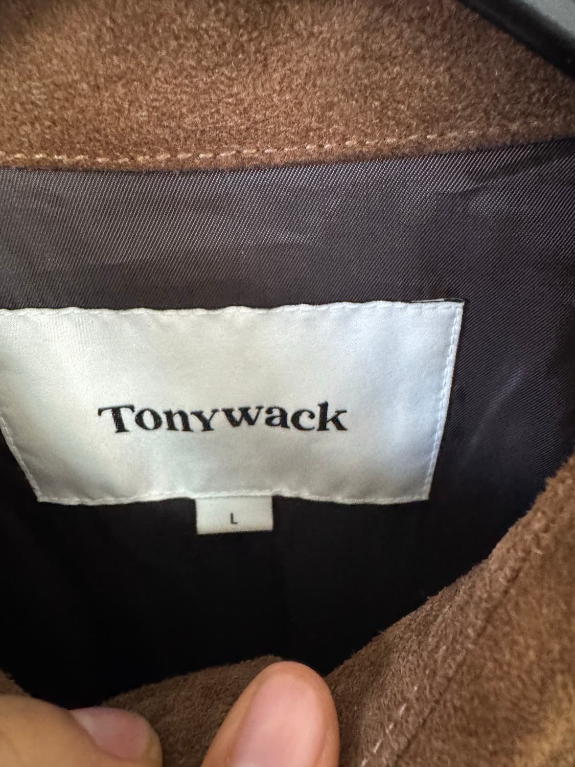 토니웩24fw  스웨이드 카멜 셔츠 m 상품이미지3