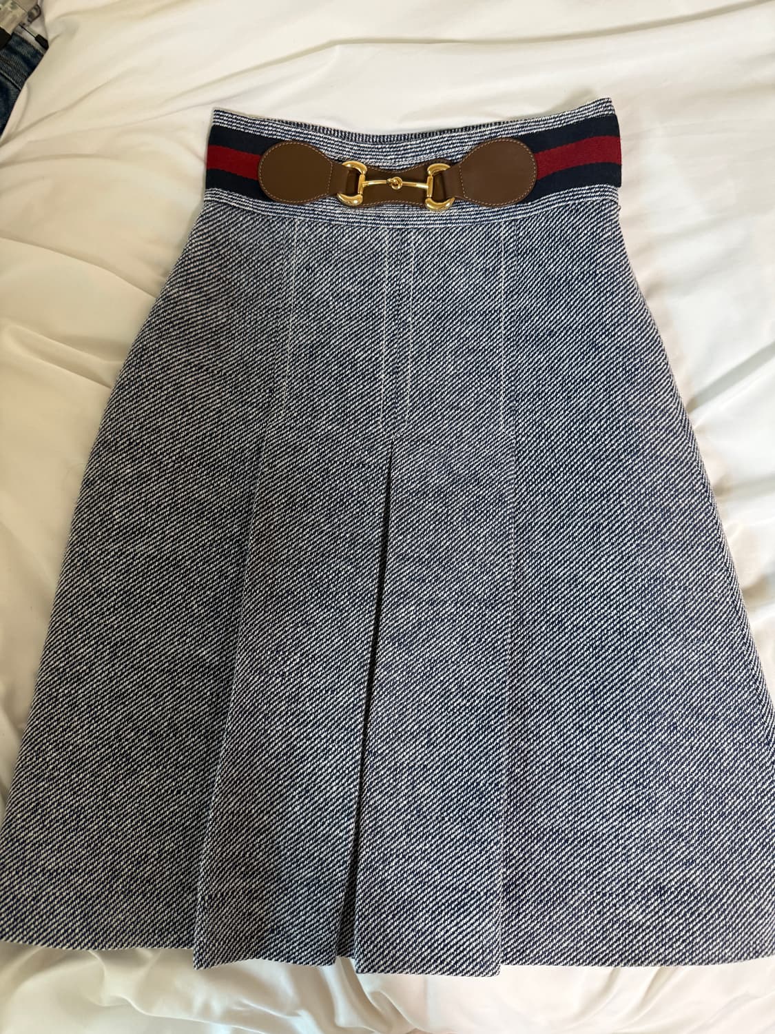 구찌 울 혼방 플리츠 스커트 36 상품이미지1