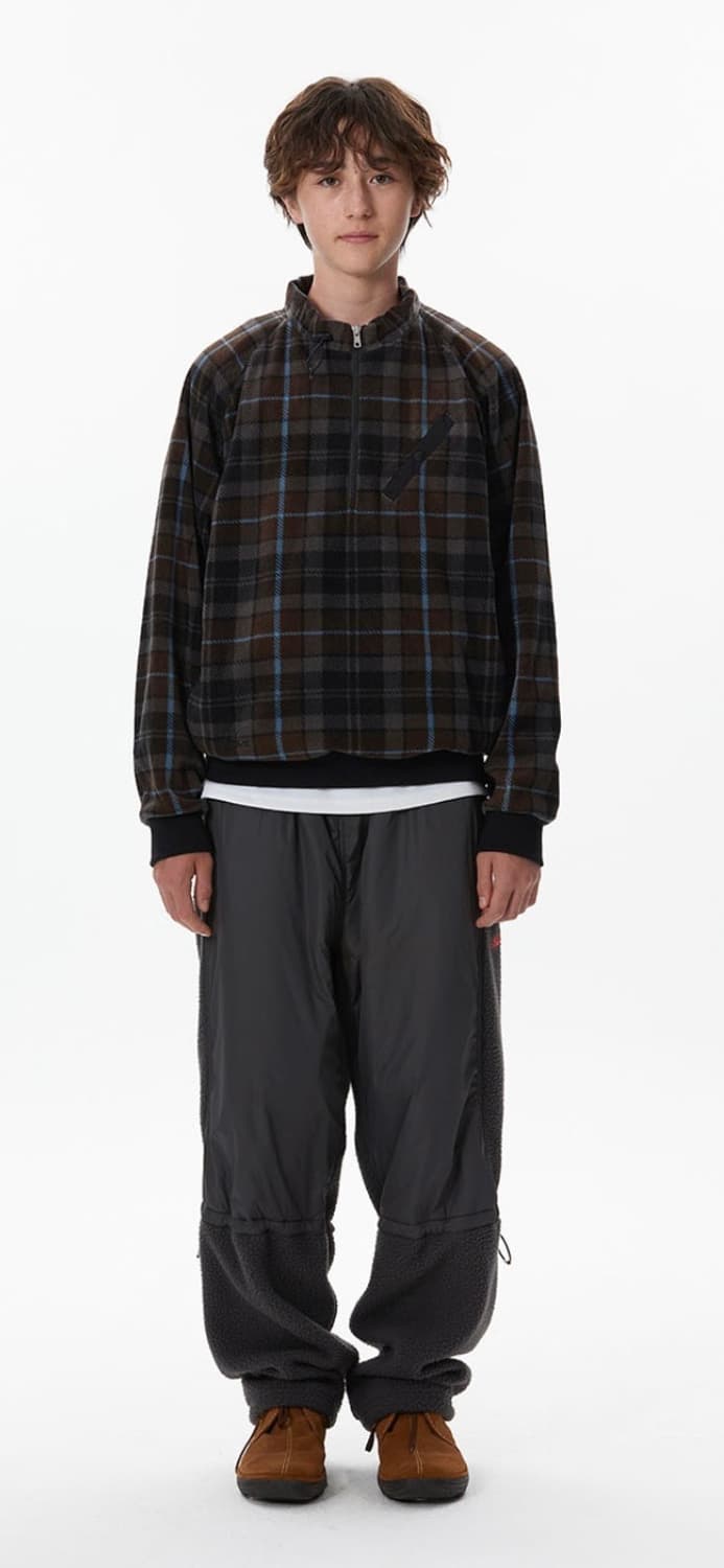 sunlove plaid player fleece pullover 상품이미지2