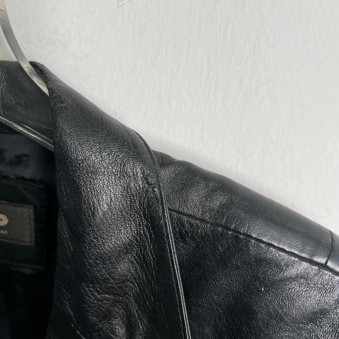 VTG 빈티지 블랙 레더 블레이저 자켓 상품이미지7