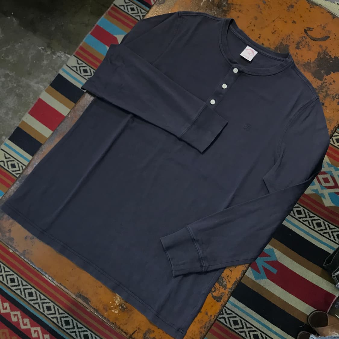 브룩스브라더스 네이비그레이 헨리넥 롱 슬리브 남성 105 사이즈  상품이미지2