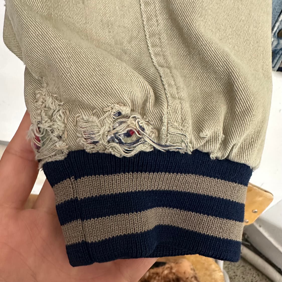 디스트로이드 빈티지 데님 바시티 자켓 상품이미지4