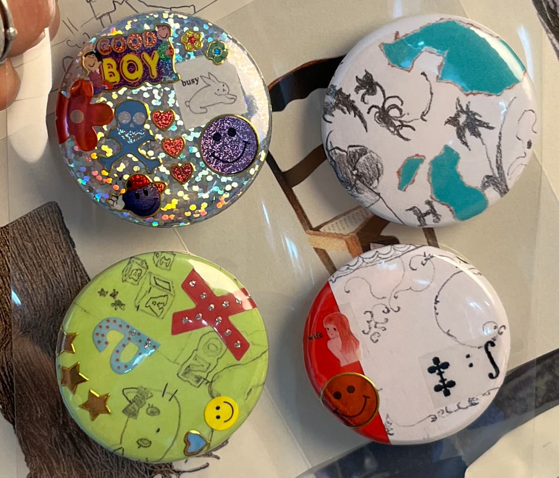 뱃지 브로치 핀버튼 (4ea 1set) 상품이미지1