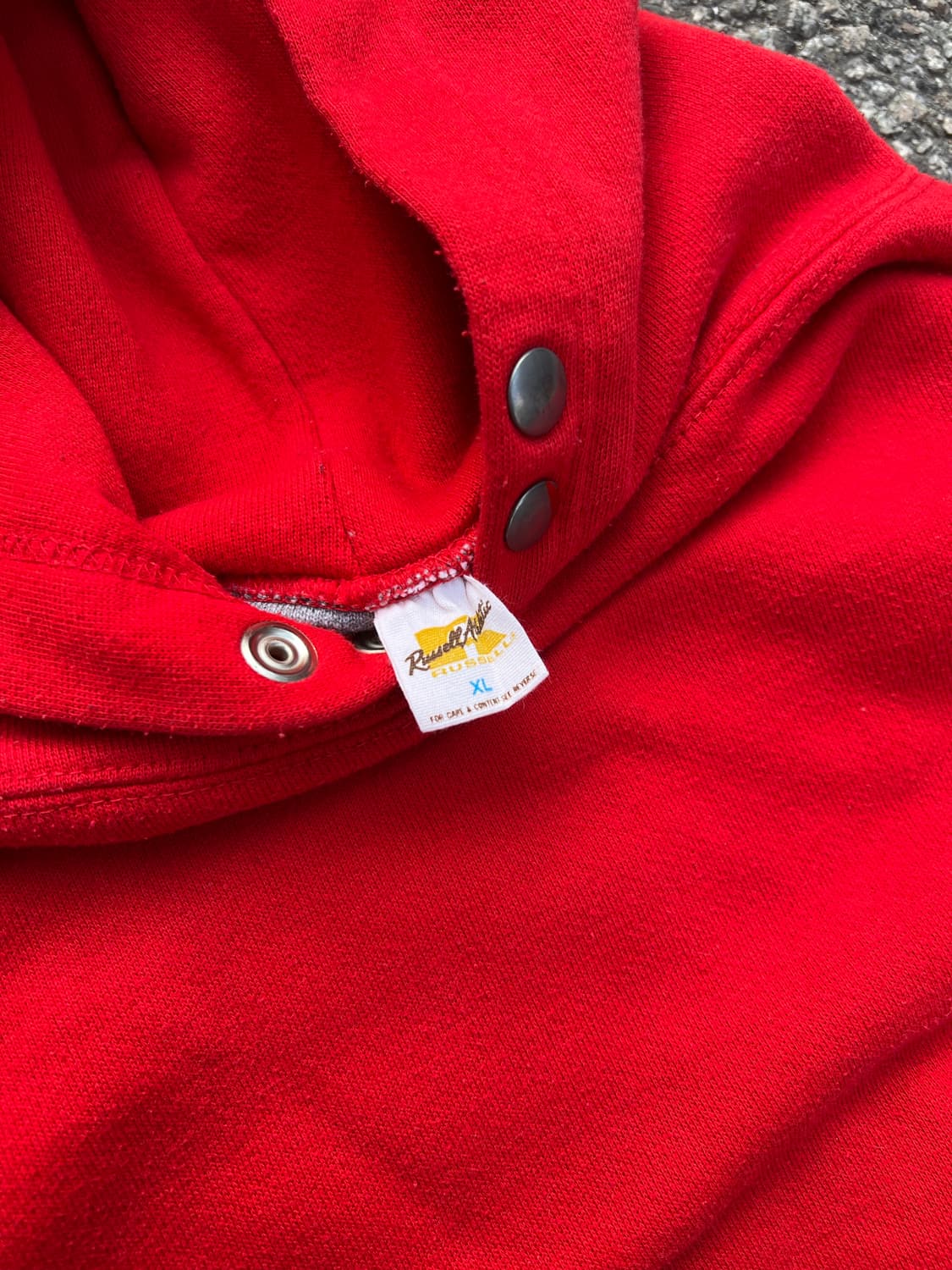 🇺🇸 70s 러셀 더블페이스 후디 레드 XL 상품이미지4