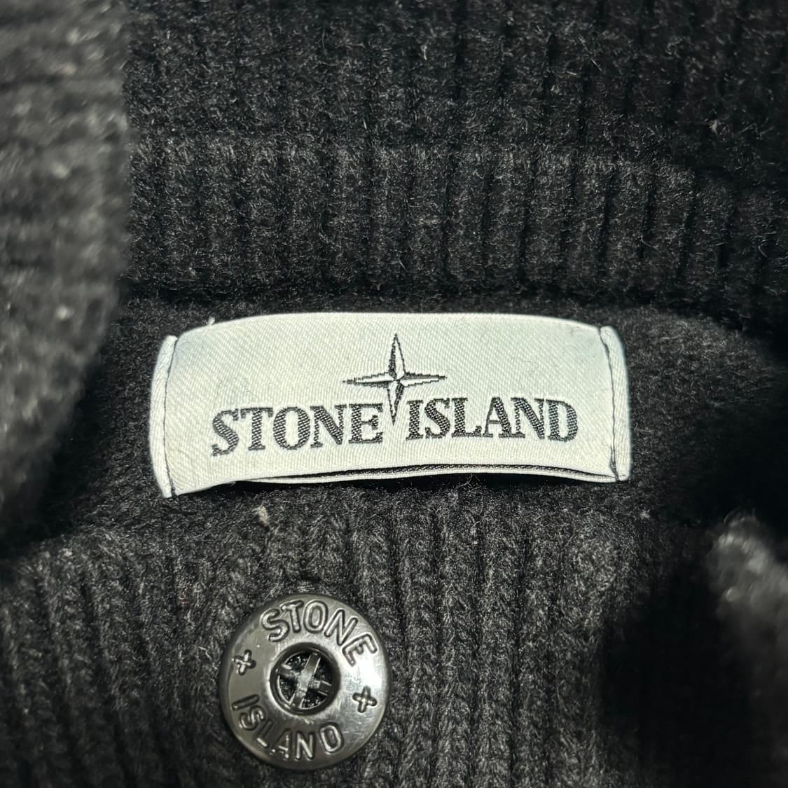 M 스톤아일랜드 블랙 하이넥 울 니트 상품이미지4