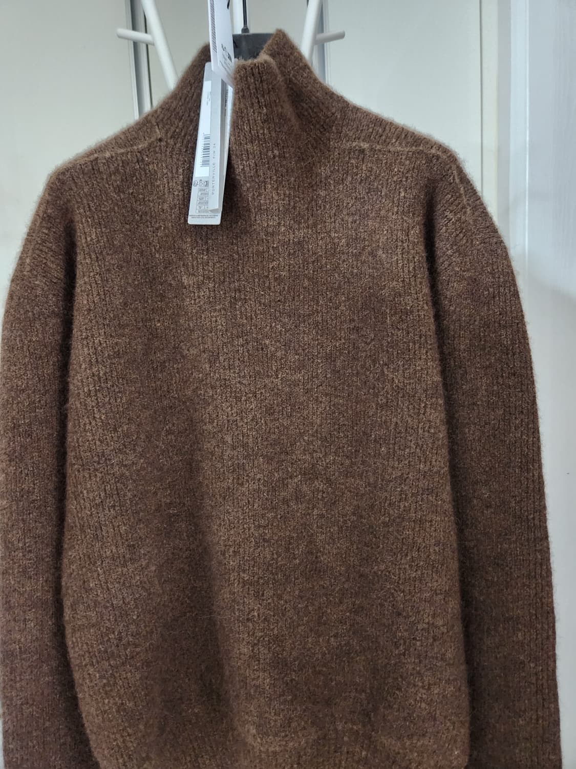 릭오웬스 헤비 알파카 피셔맨 타바드 브라운  상품이미지4