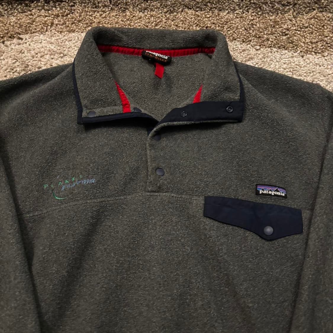 10s 파타고니아 커스텀 신칠라 스냅-T 그레이/네이비 상품이미지3