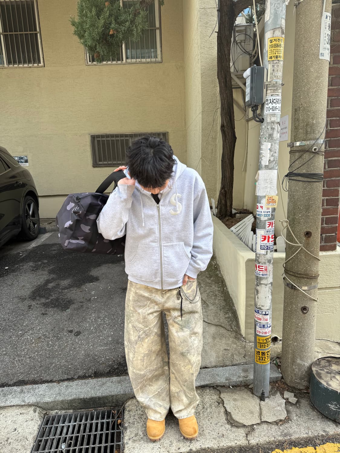 슈프림 s 로고 후드집업 L 상품이미지2