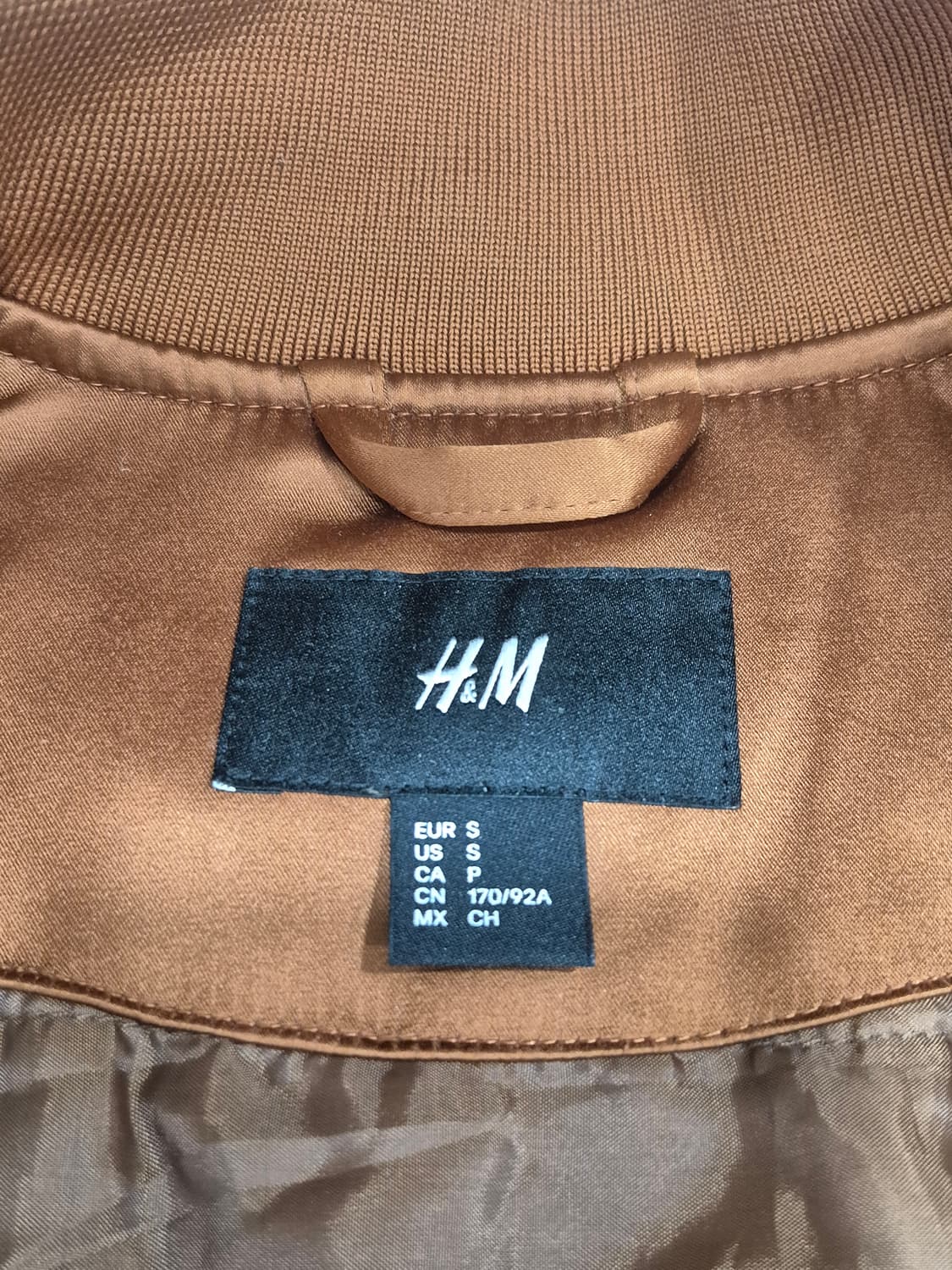 H&M 에이치앤엠 실크느낌 MA-1 항공점퍼 남성 95~100사이즈 상품이미지5