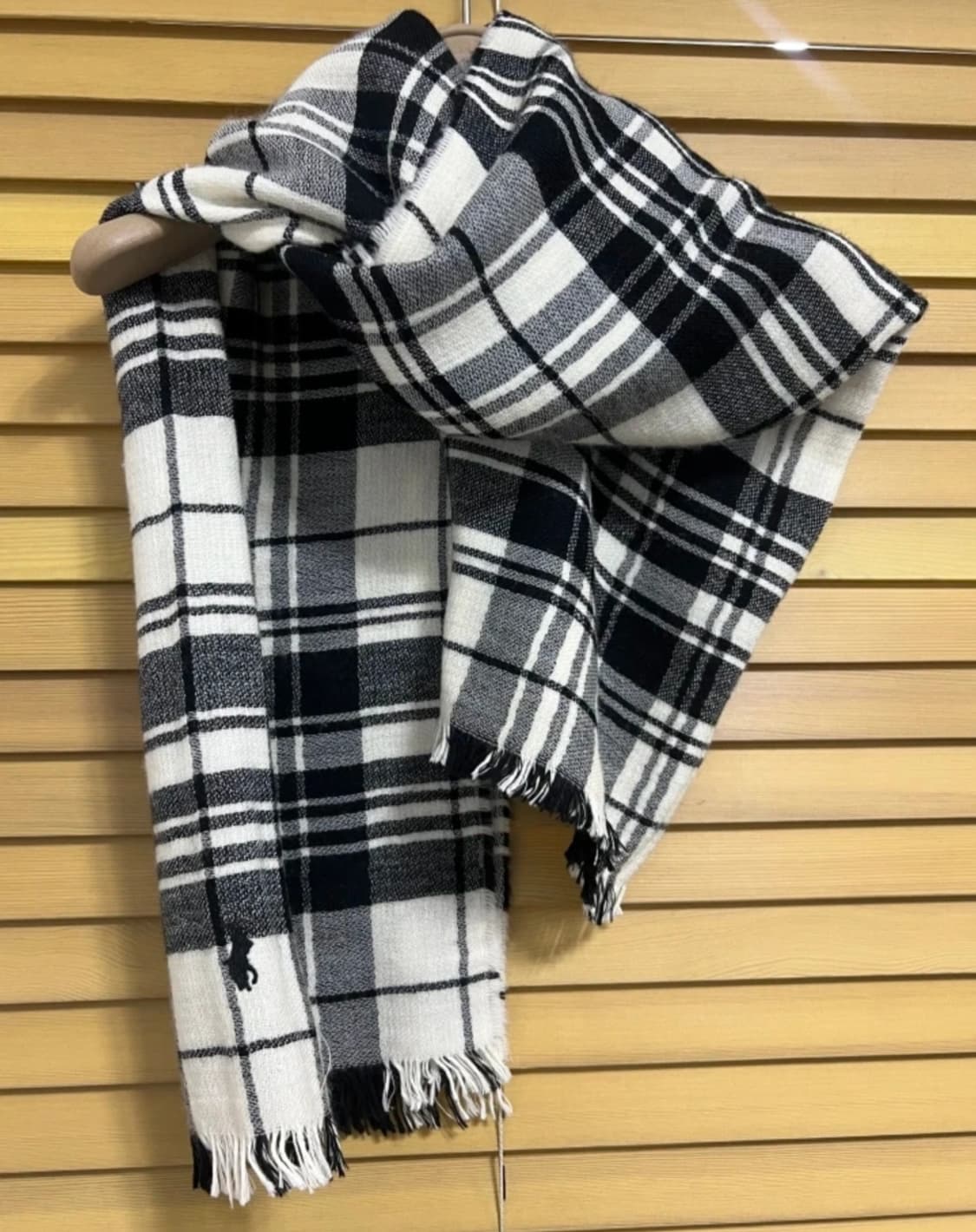 폴로랄프로렌 블랙체크 울코튼머플러 
 상품이미지4