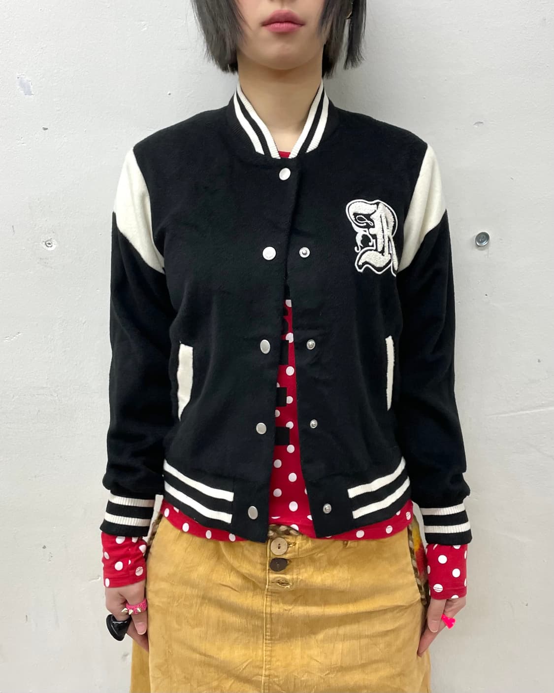 Basic Black Stadium Jacket  상품이미지2