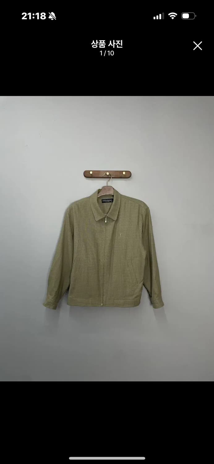 입생로랑 체크 블루종 자켓 A3341 상품이미지2