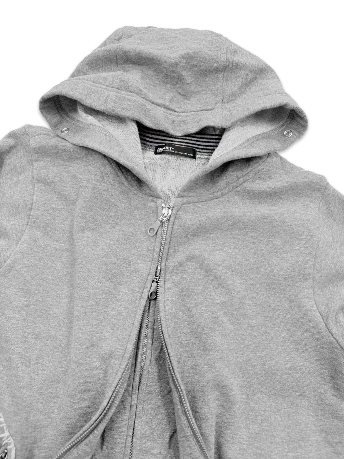 빈티지 Anquiet 스트라이프 레이어드 후드집업 상품이미지4