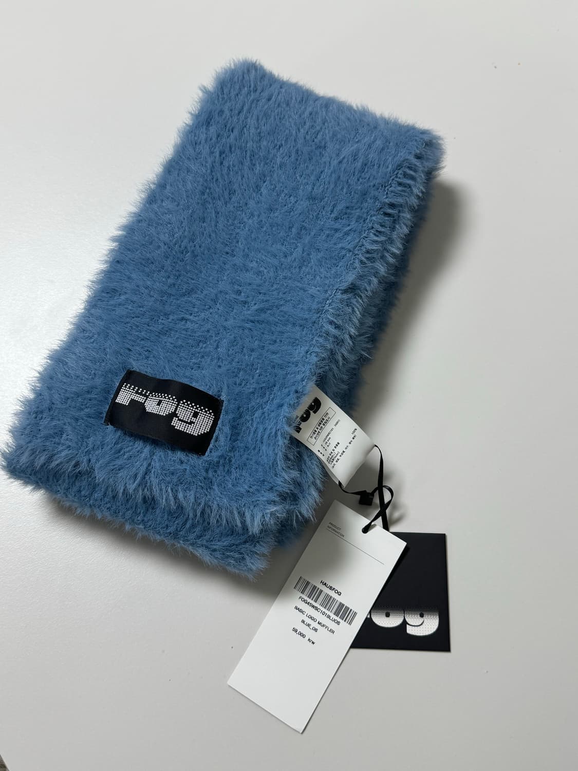 하우스포그 베이직 로고 머플러 블루 새상품 (59000원)  상품이미지6