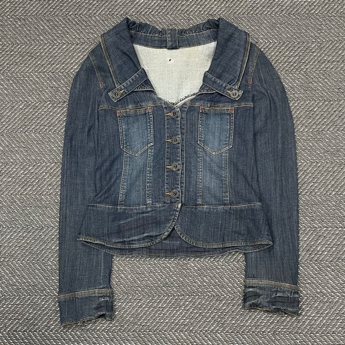 패스원 데님 투포켓 자켓 v0323  상품이미지1