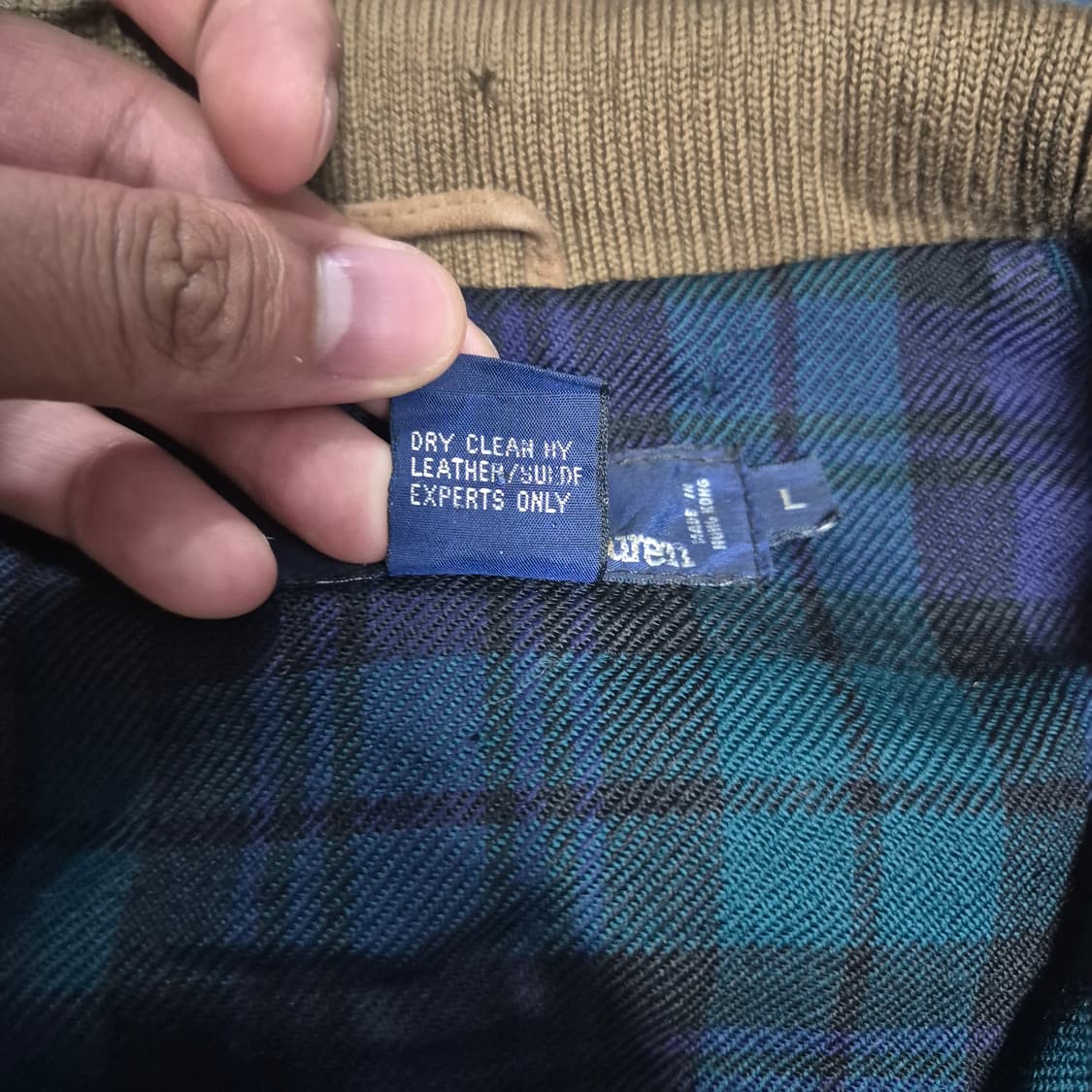 폴로 블랙워치 양가죽 스웨이드 헤링턴 자켓 상품이미지3