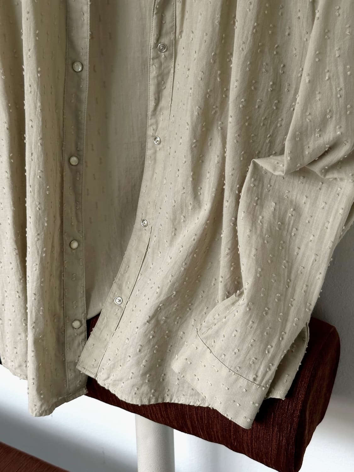 Design nep fabric shirred blouse shirt 상품이미지10