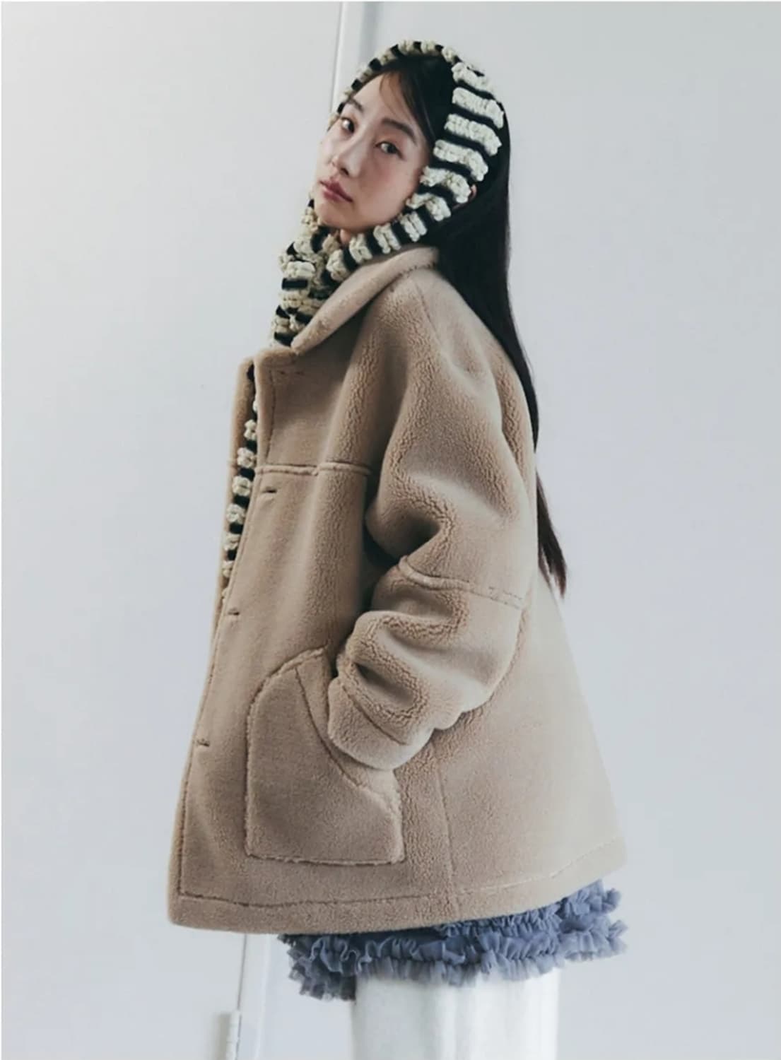 셀리테일즈 리버시블 무스탕 코트 상품이미지5