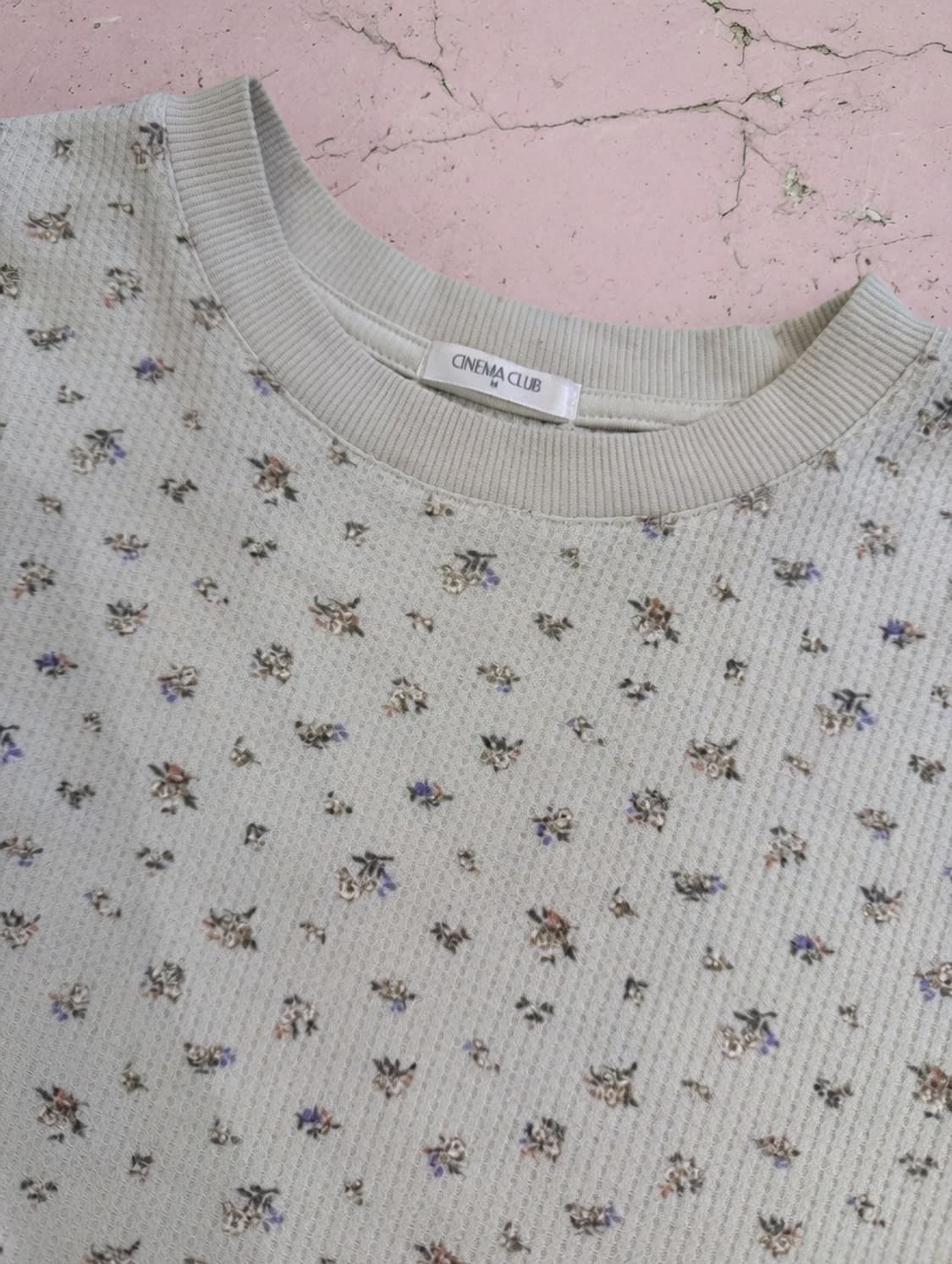 Cinema club vintage floral waffle top 상품이미지4