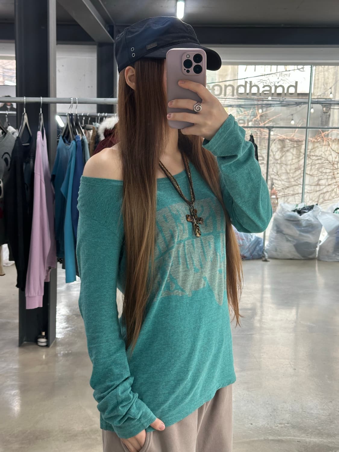 히스테릭글래머 레터링 히스걸 롱루즈 롱슬리브 상품이미지2