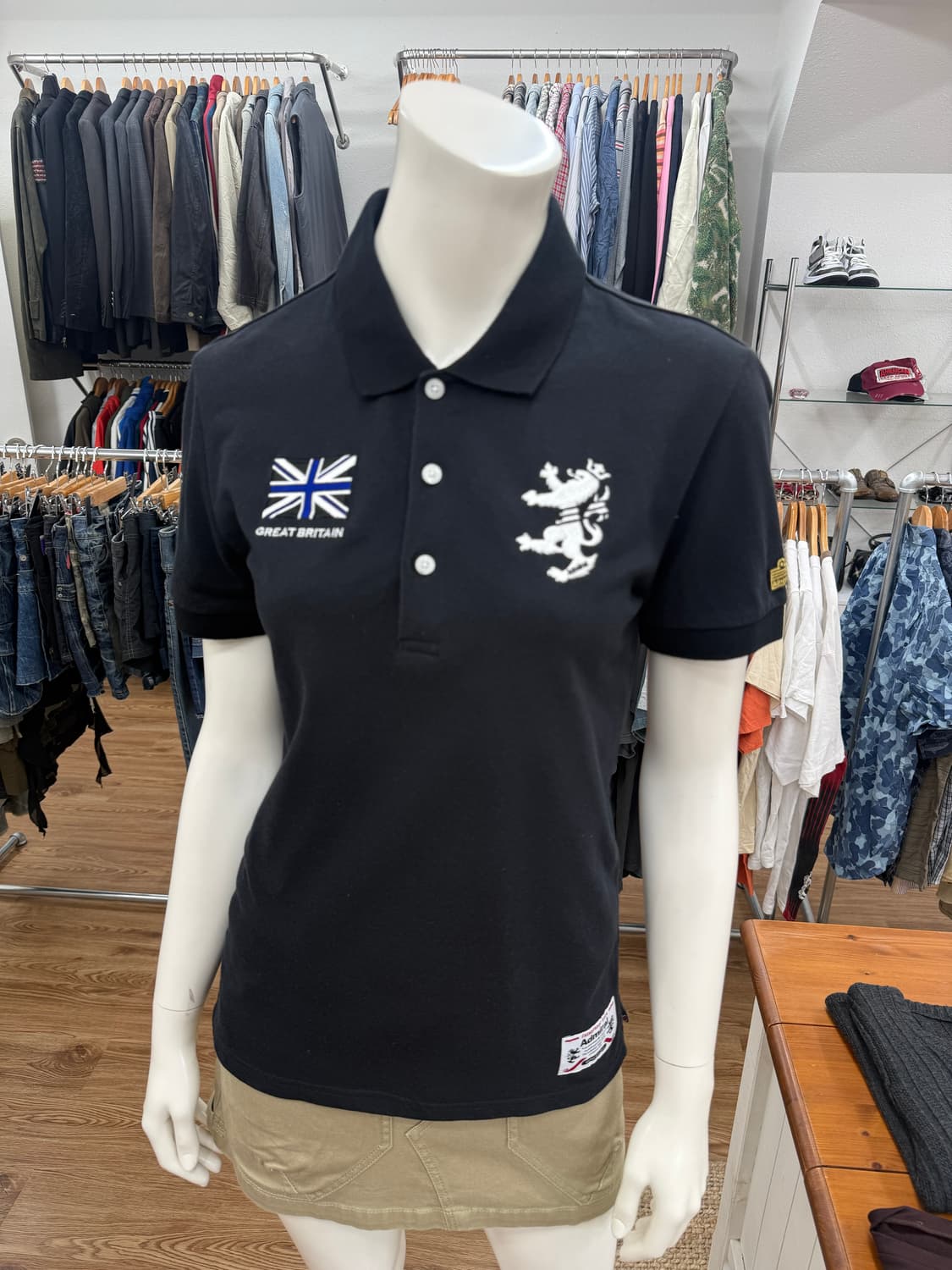 빈티지 Nicole Club for Men 블랙 자수 카라티 상품이미지2